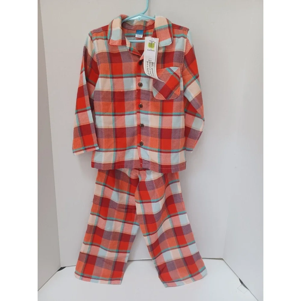 NWT Old Navy Plaid 2 piece Pajama‎ Set PJs 5T